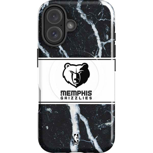 NBA Memphis Grizzlies Marble iPhone 16 Plus Magsafe Impact Case