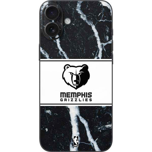 NBA Memphis Grizzlies Marble iPhone 16 Plus Skin