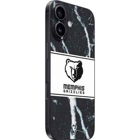 NBA Memphis Grizzlies Marble iPhone 16 Plus Skin