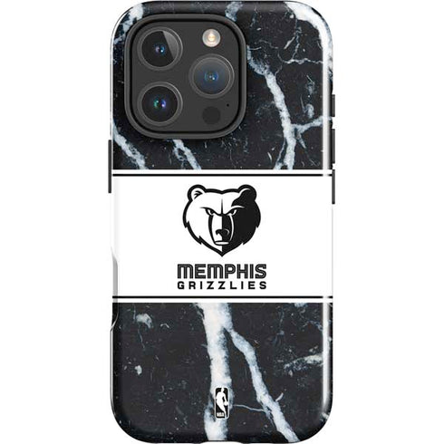 NBA Memphis Grizzlies Marble iPhone 16 Pro Impact Case