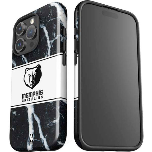 NBA Memphis Grizzlies Marble iPhone 16 Pro Impact Case