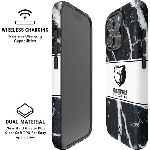 NBA Memphis Grizzlies Marble iPhone 16 Pro Magsafe Impact Case