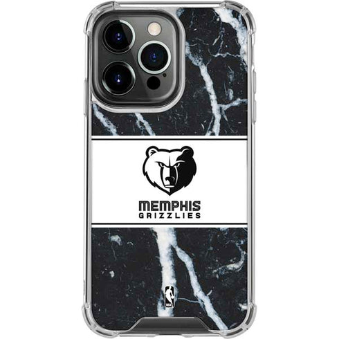 NBA Memphis Grizzlies Marble iPhone 16 Pro Max Clear Case