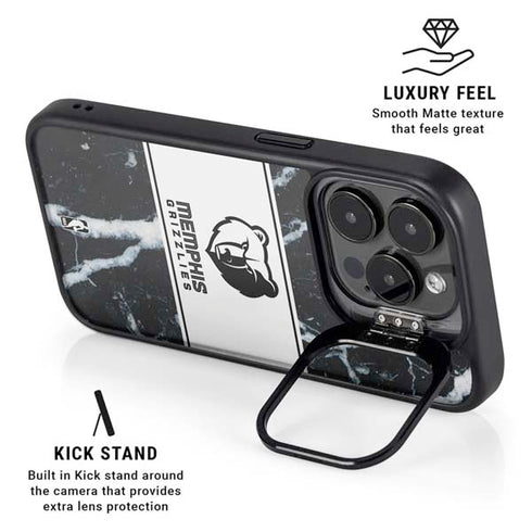 NBA Memphis Grizzlies Marble iPhone 16 Pro Max Kickstand Case