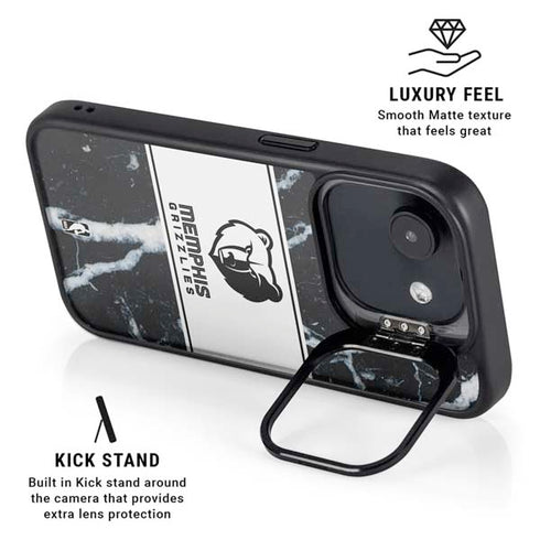 NBA Memphis Grizzlies Marble iPhone 16e Kickstand Case