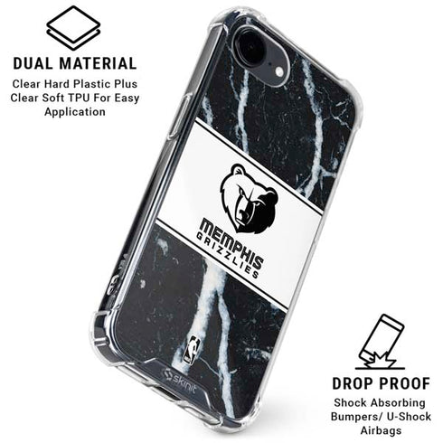 NBA Memphis Grizzlies Marble iPhone 16e Clear Case