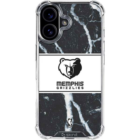 NBA Memphis Grizzlies Marble iPhone 17 Clear Case