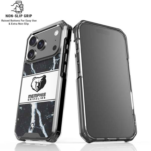 NBA Memphis Grizzlies Marble iPhone 18 Pro Clear Case