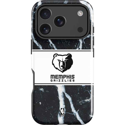NBA Memphis Grizzlies Marble iPhone 18 Pro Impact Case