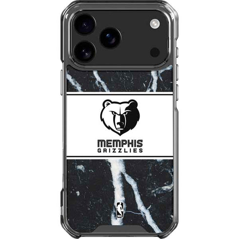 NBA Memphis Grizzlies Marble iPhone 18 Pro Max Clear Case