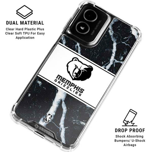 NBA Memphis Grizzlies Marble Moto G Power 5G (2024) Clear Case