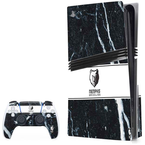 NBA Memphis Grizzlies Marble PS5 Pro Disk Bundle Skin