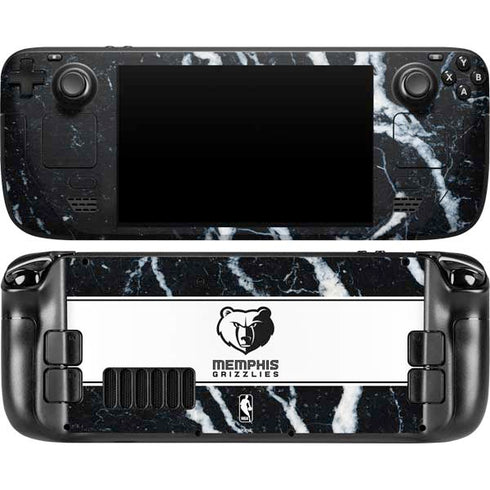 NBA Memphis Grizzlies Marble Steam Deck Handheld Gaming Computer OLED Skin