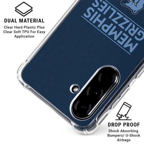 NBA Memphis Grizzlies Standard - Blue Galaxy A36 5G Clear Case