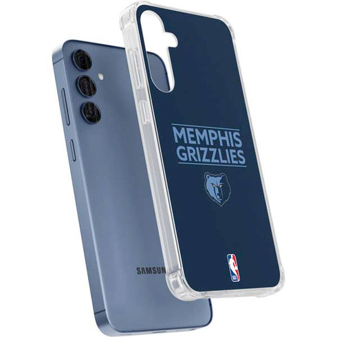 NBA Memphis Grizzlies Standard - Blue Galaxy A55 5G Clear Case