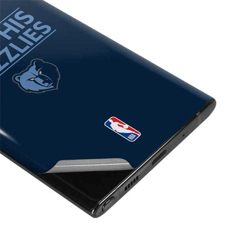 NBA Memphis Grizzlies Standard - Blue Galaxy Note 10 Plus Skin