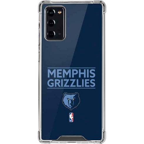 NBA Memphis Grizzlies Standard - Blue Galaxy Note20 5G Clear Case
