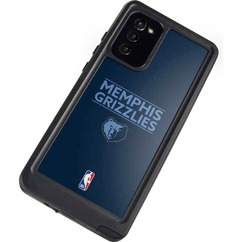 NBA Memphis Grizzlies Standard - Blue Galaxy Note20 5G Waterproof Case