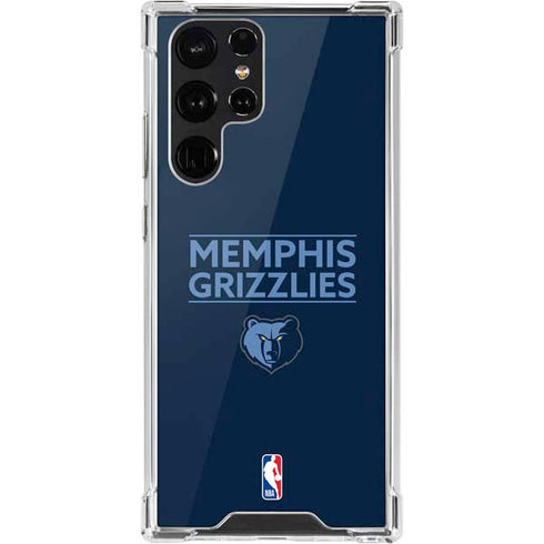 NBA Memphis Grizzlies Standard - Blue Galaxy S22 Ultra Clear Case