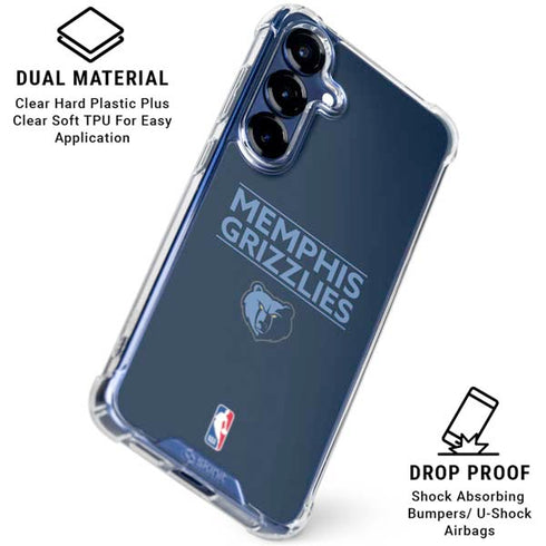 NBA Memphis Grizzlies Standard - Blue Galaxy S25 Plus Clear Case