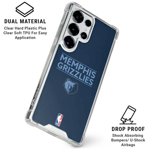 NBA Memphis Grizzlies Standard - Blue Galaxy S26 Ultra Clear Case