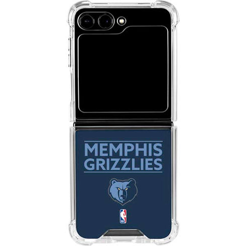 NBA Memphis Grizzlies Standard - Blue Galaxy Z Flip6 Clear Case