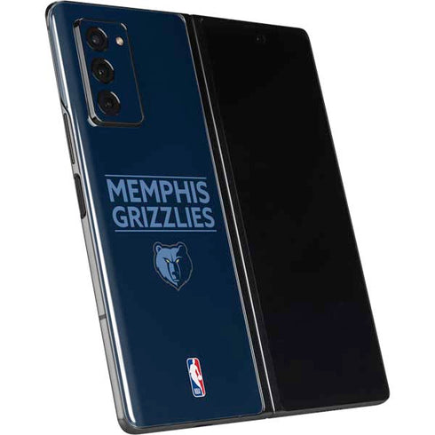 NBA Memphis Grizzlies Standard - Blue Galaxy Z Fold2 5G Skin