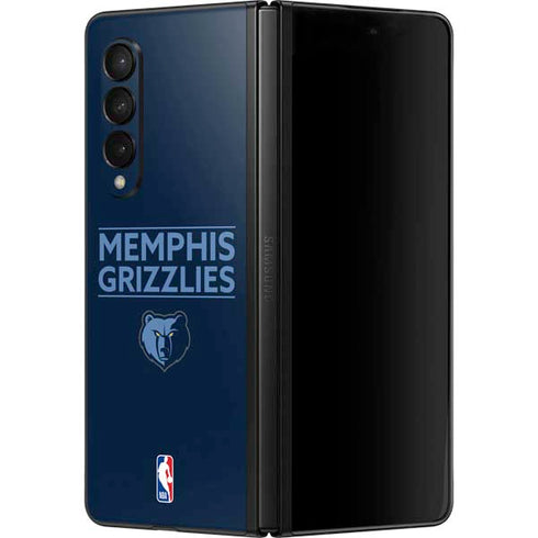 NBA Memphis Grizzlies Standard - Blue Galaxy Z Fold3 5G Skin