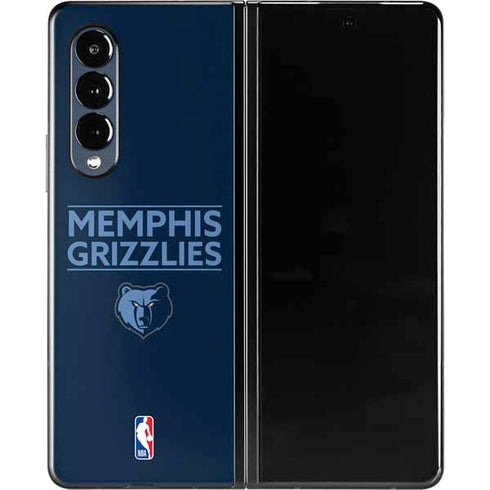 NBA Memphis Grizzlies Standard - Blue Galaxy Z Fold3 5G Skin