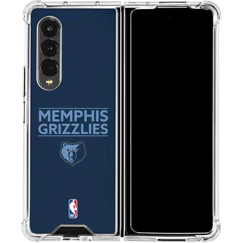 NBA Memphis Grizzlies Standard - Blue Galaxy Z Fold4 5G Clear Case