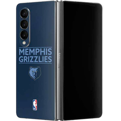 NBA Memphis Grizzlies Standard - Blue Galaxy Z Fold4 5G Skin