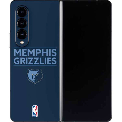 NBA Memphis Grizzlies Standard - Blue Galaxy Z Fold4 5G Skin