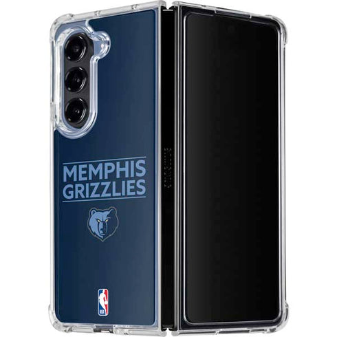 NBA Memphis Grizzlies Standard - Blue Galaxy Z Fold5 5G Clear Case