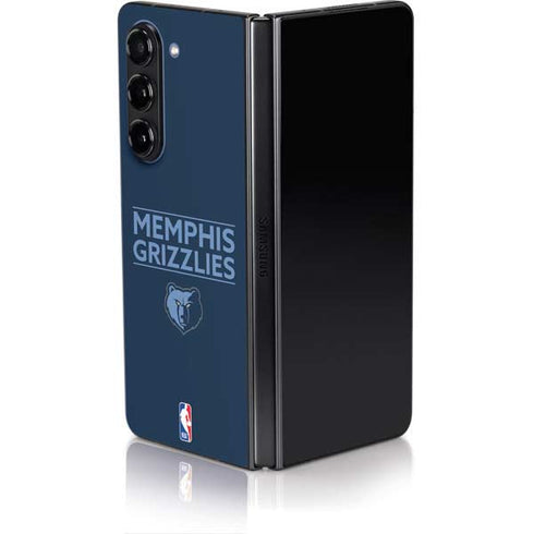 NBA Memphis Grizzlies Standard - Blue Galaxy Z Fold5 5G Skin