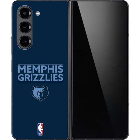 NBA Memphis Grizzlies Standard - Blue Galaxy Z Fold5 5G Skin