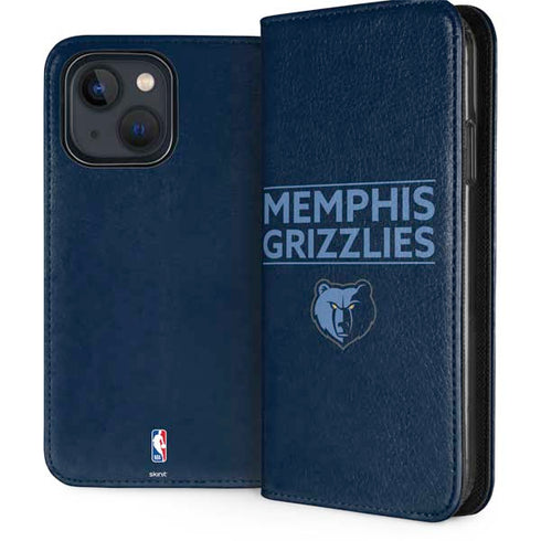 NBA Memphis Grizzlies Standard - Blue iPhone 13 Folio Case