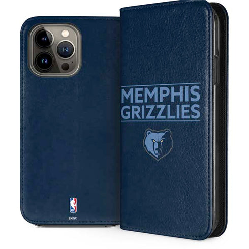 NBA Memphis Grizzlies Standard - Blue iPhone 13 Pro Max Folio Case