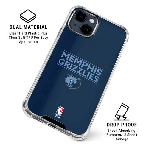 NBA Memphis Grizzlies Standard -  Blue iPhone 15 Clear Case