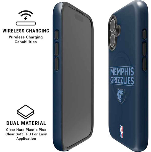 NBA Memphis Grizzlies Standard - Blue iPhone 16 Magsafe Impact Case