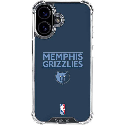 NBA Memphis Grizzlies Standard - Blue iPhone 16 Plus Clear Case