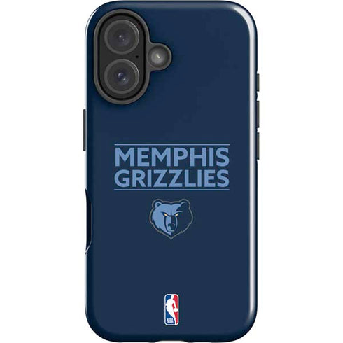 NBA Memphis Grizzlies Standard - Blue iPhone 16 Plus Impact Case