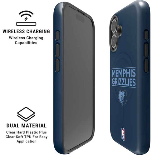 NBA Memphis Grizzlies Standard - Blue iPhone 16 Plus Magsafe Impact Case