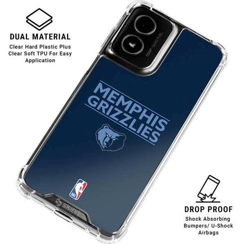 NBA Memphis Grizzlies Standard - Blue Moto G Power 5G (2024) Clear Case