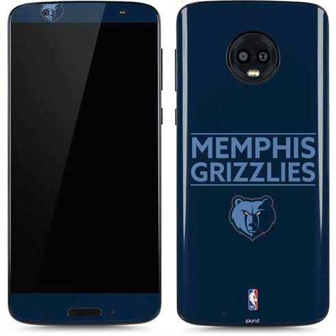 NBA Memphis Grizzlies Standard - Blue Moto G6 Skin
