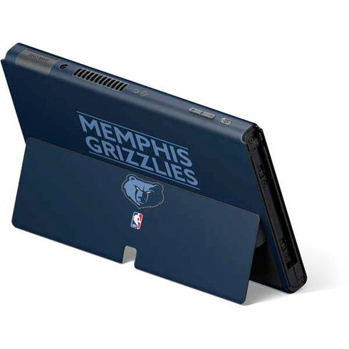 NBA Memphis Grizzlies Standard - Blue Nintendo Switch OLED (2021) Skin