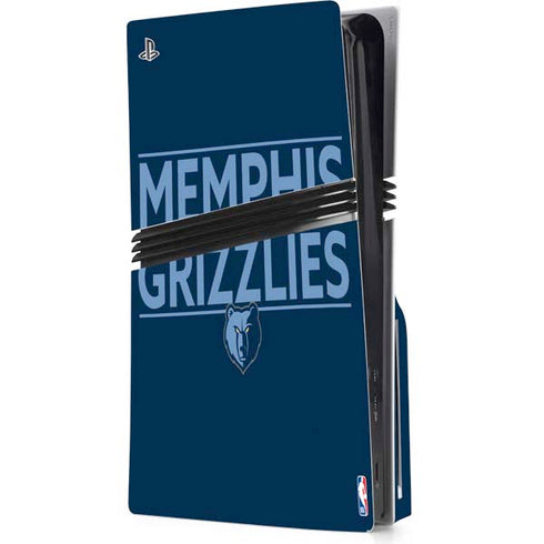 NBA Memphis Grizzlies Standard - Blue PS5 Pro Disk Console Skin