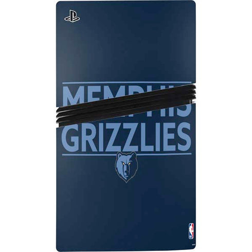 NBA Memphis Grizzlies Standard - Blue PS5 Pro Disk Console Skin
