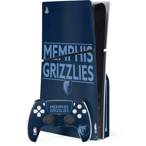 NBA Memphis Grizzlies Standard - Blue PlayStation PS5 Skins