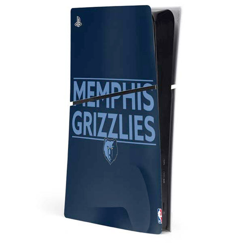 NBA Memphis Grizzlies Standard - Blue PS5 Slim Digital Edition Console Skin