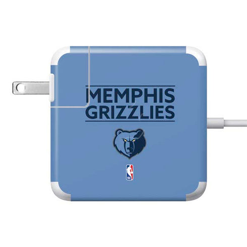 NBA Memphis Grizzlies Standard - Light Blue 85W Power Adapter (15 and 17 inch MacBook Pro Charger) Skin
